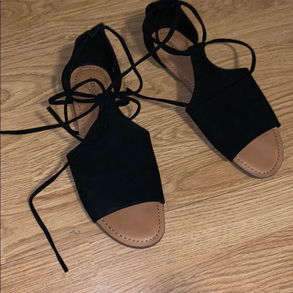 Suede Lace Up Sandal